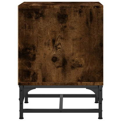 Comodini con Ante in Vetro 2pz Rovere Fumo 35x37x50 cm - homemem39