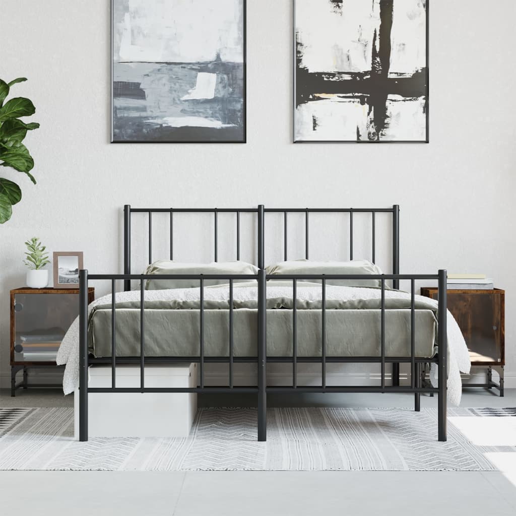 Comodini con Ante in Vetro 2pz Rovere Fumo 35x37x50 cm - homemem39