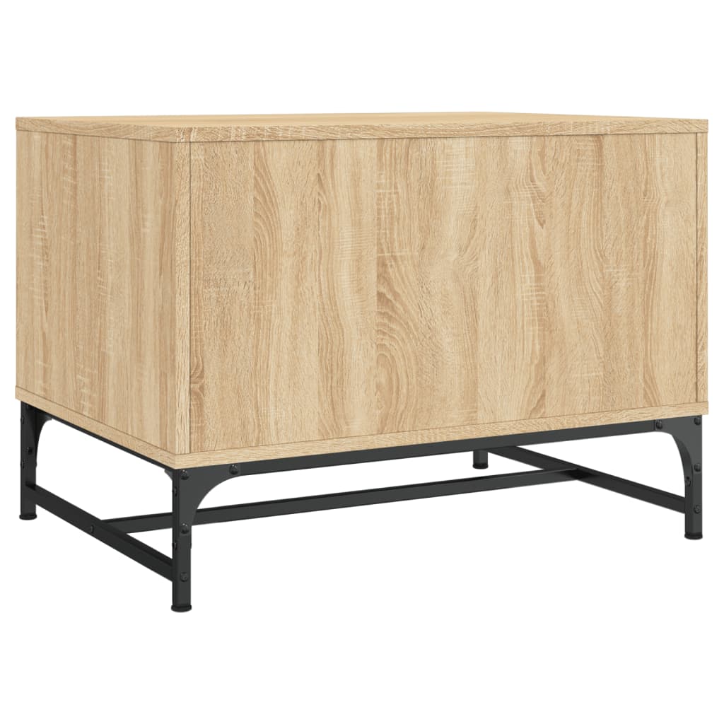 Tavolino Salotto con Ante in Vetro Rovere Sonoma 68,5x50x50 cm | homemem39