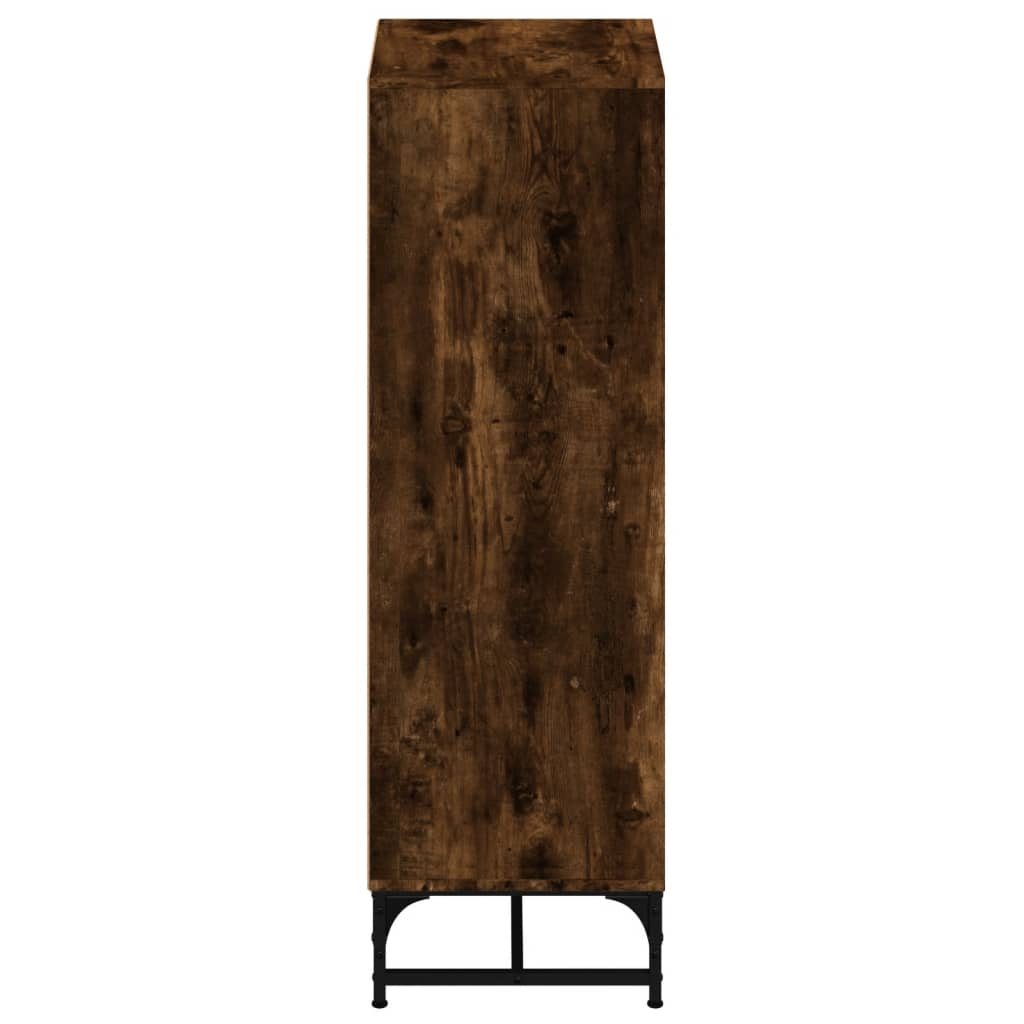 Credenza con Ante in Vetro Rovere Fumo 35x37x120 cm | homemem39