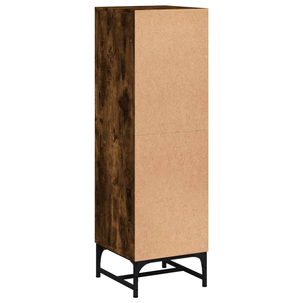 Credenza con Ante in Vetro Rovere Fumo 35x37x120 cm | homemem39