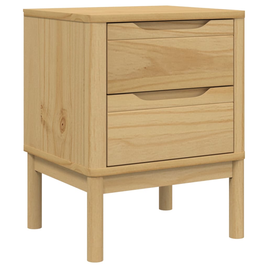 Comodino FLORO Marrone Cera 45x39x57 cm Legno di Pino - homemem39