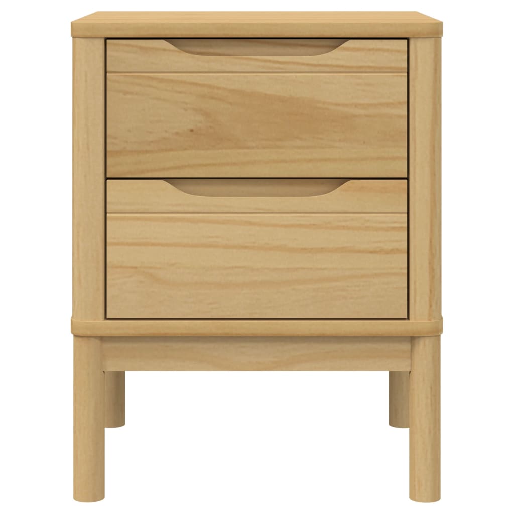Comodino FLORO Marrone Cera 45x39x57 cm Legno di Pino - homemem39