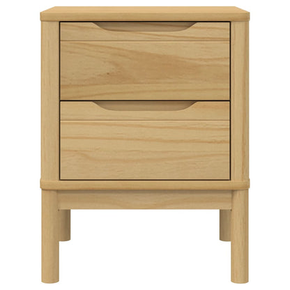 Comodino FLORO Marrone Cera 45x39x57 cm Legno di Pino - homemem39