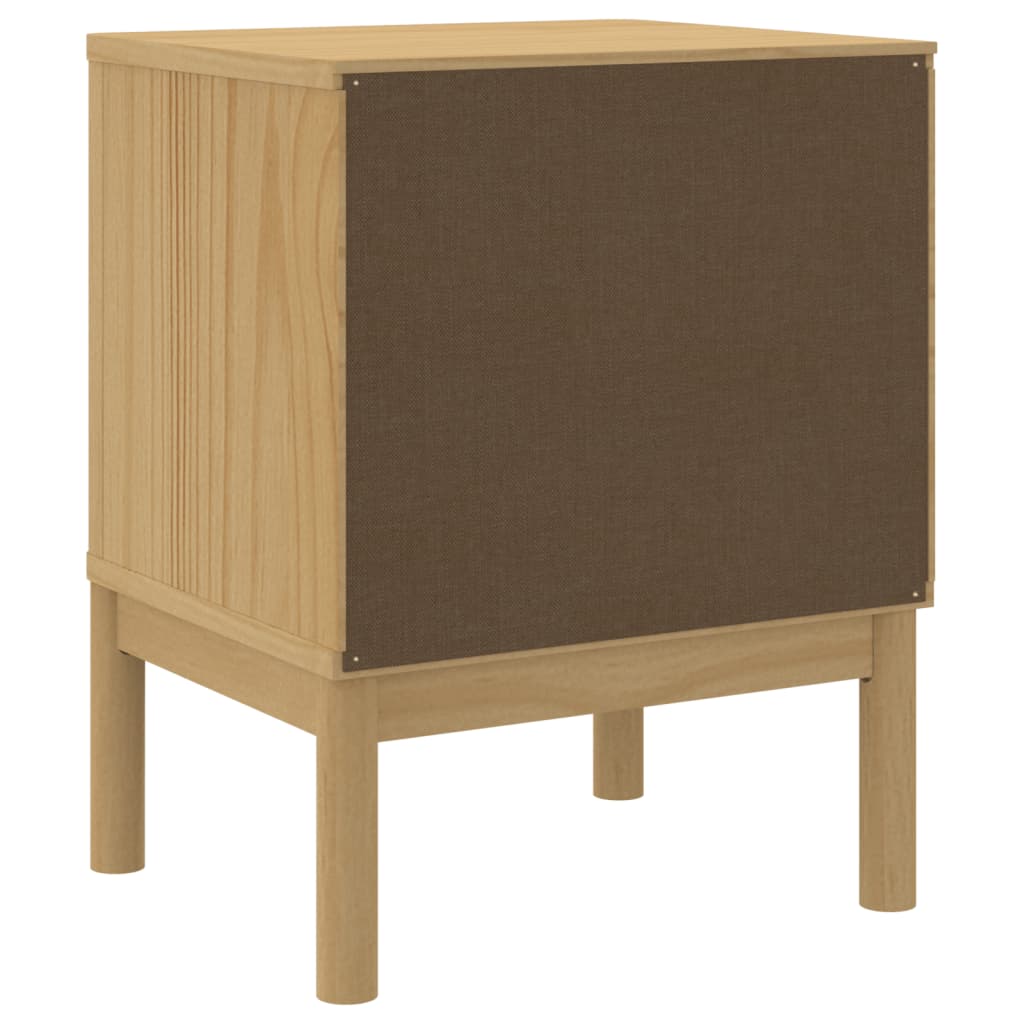 Comodino FLORO Marrone Cera 45x39x57 cm Legno di Pino - homemem39
