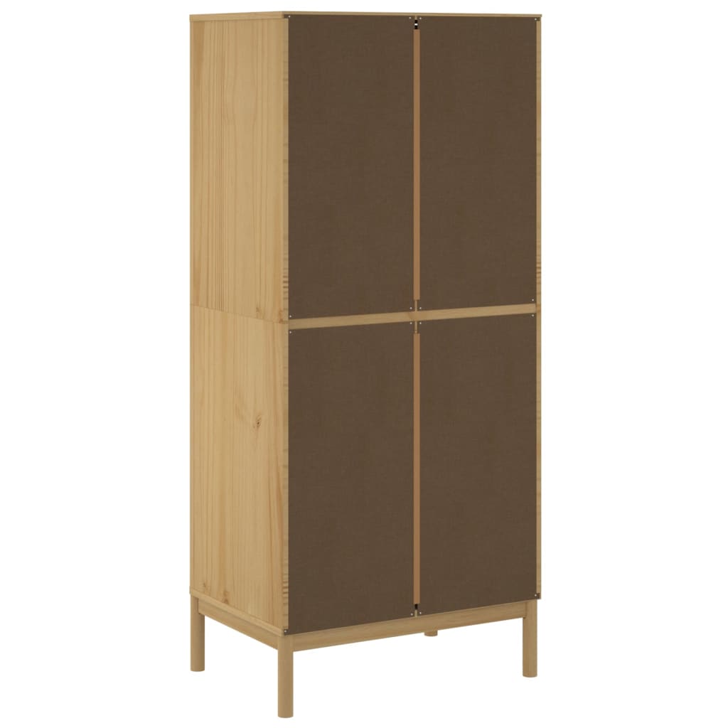 Armadio FLORO Marrone Cera 77x53x171 cm Legno Massello di Pino - homemem39
