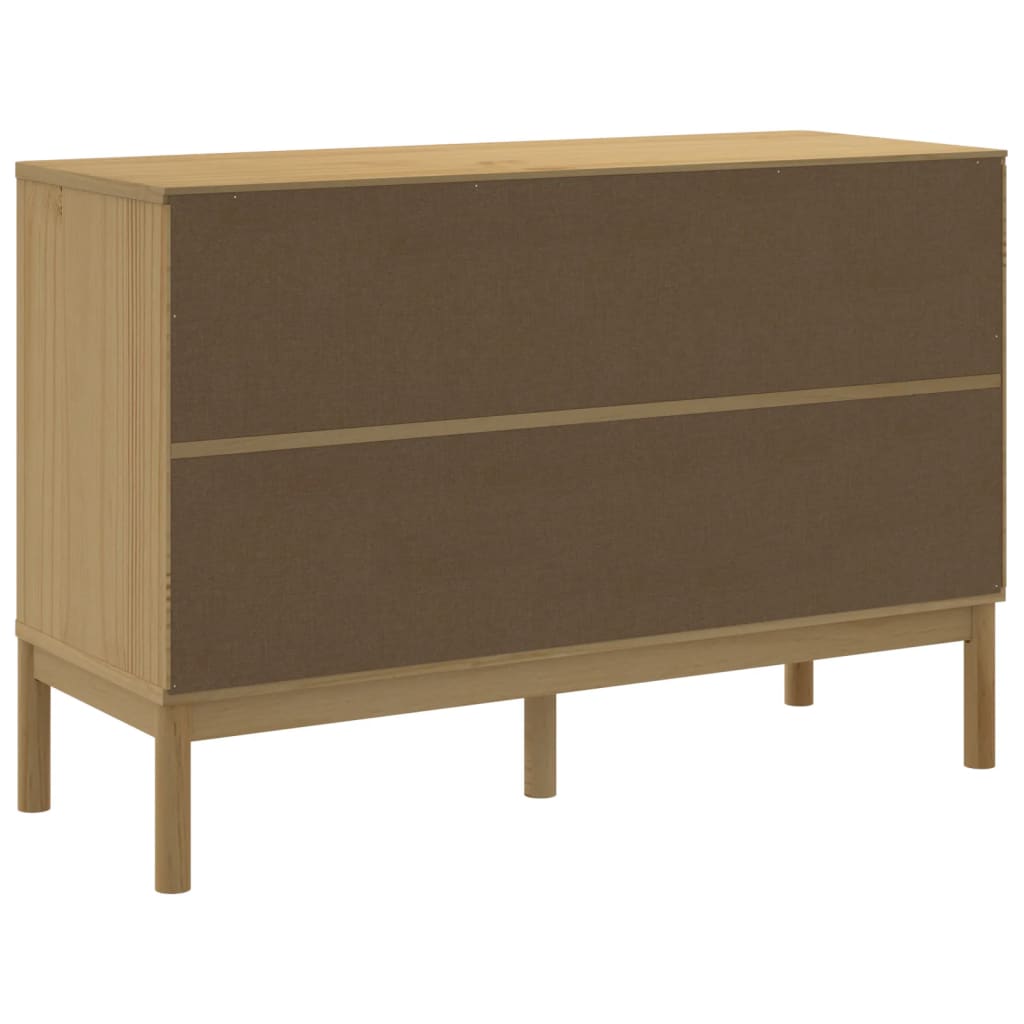 Cassettiera FLORO Marrone Cera in Legno Masselo di Pino - homemem39
