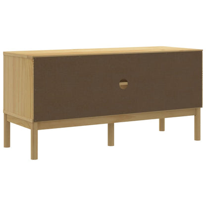 Mobile TV FLORO Marrone Cera 114x43x55 cm in Legno di Pino - homemem39