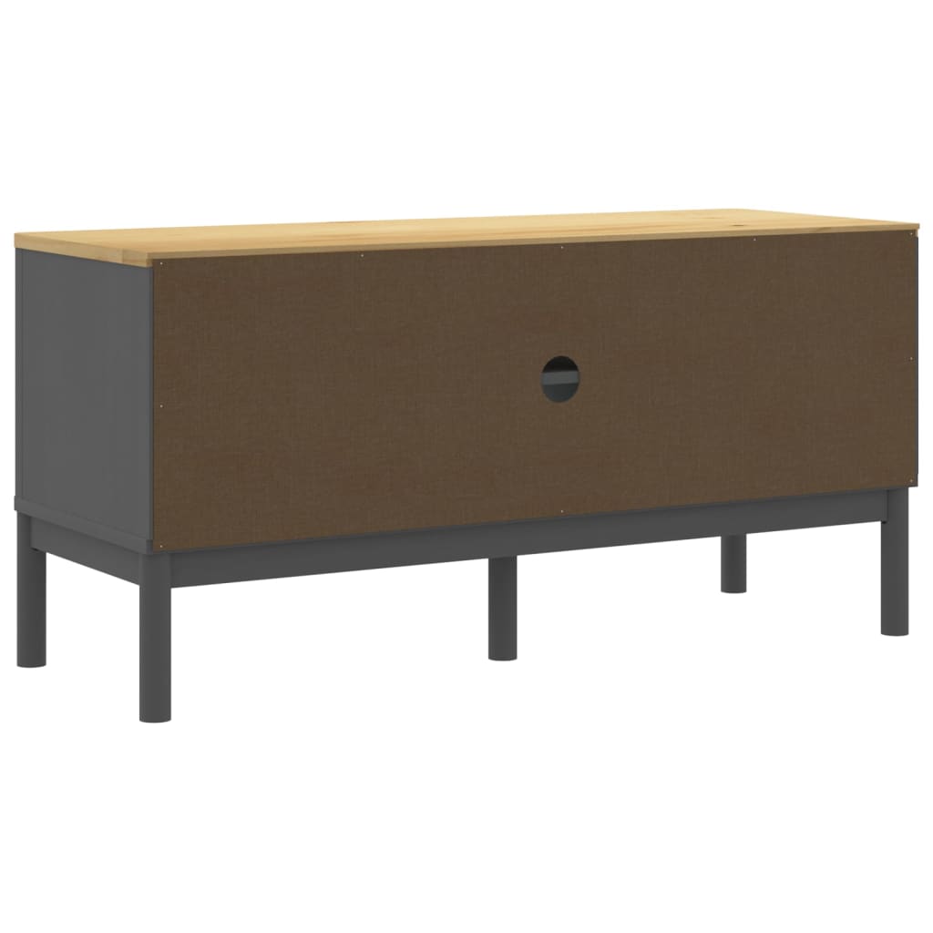 Mobile TV FLORO Grigio 114x43x55 cm in Legno di Pino - homemem39