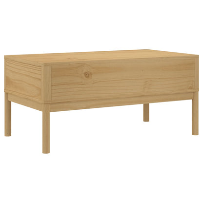 Tavolino FLORO Marrone Cera 99x55,5x45 cm in Legno di Pino