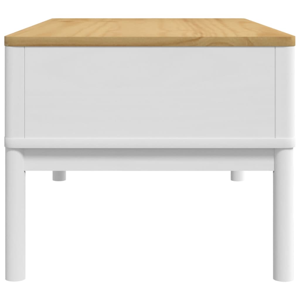 Tavolino FLORO Bianco 99x55,5x45 cm in Legno di Pino | homemem39