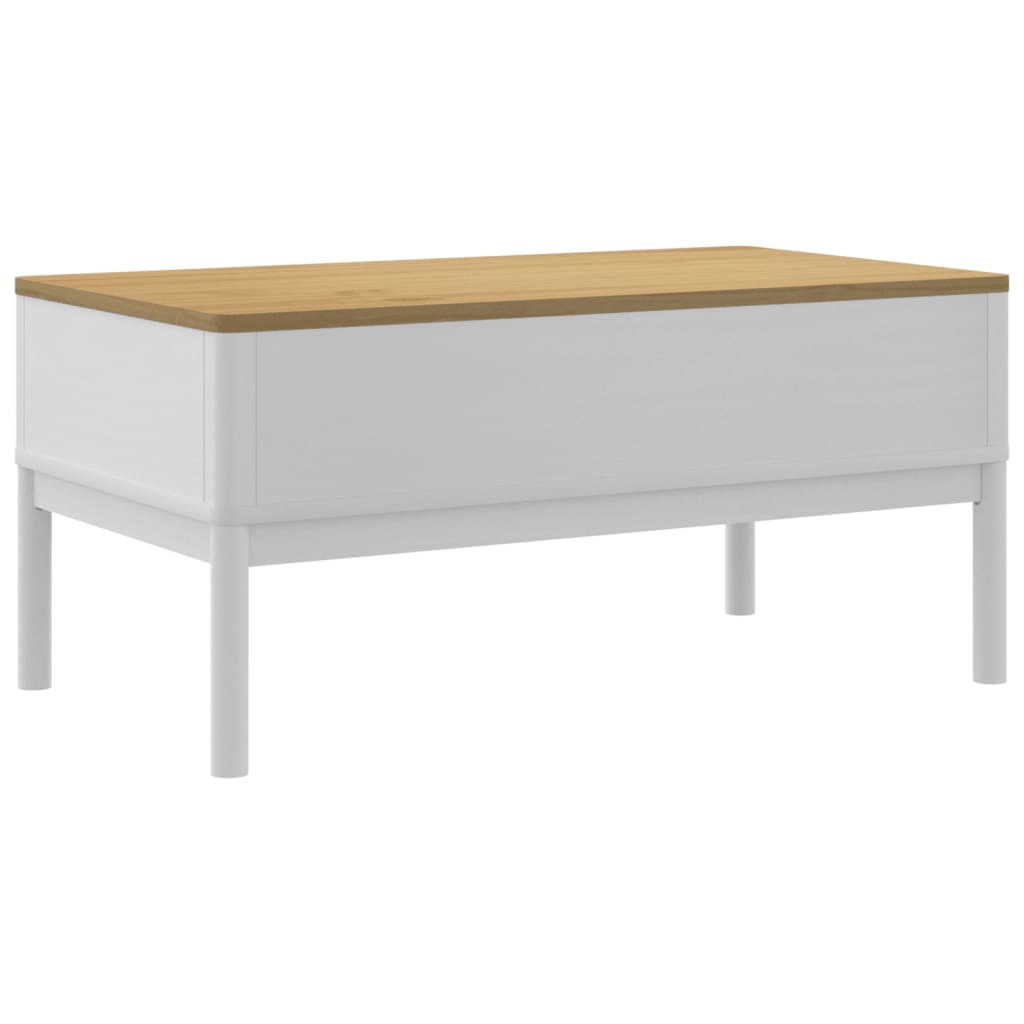 Tavolino FLORO Bianco 99x55,5x45 cm in Legno di Pino | homemem39