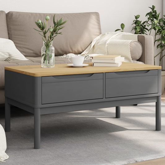 Tavolino FLORO Grigio 99x55,5x45 cm in Legno di Pino | homemem39