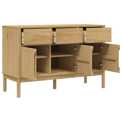 Credenza FLORO Marrone Cera 114x43x74 cm in Legno di Pino