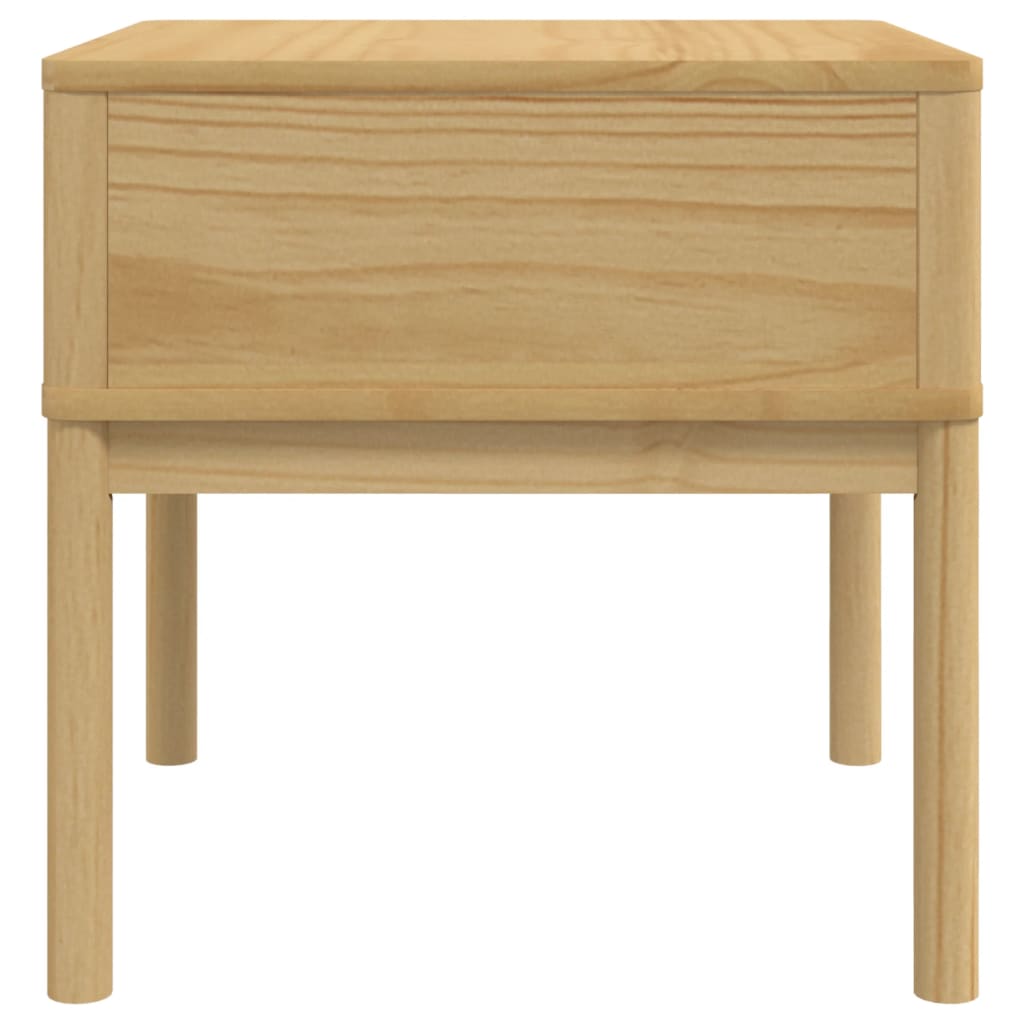 Tavolo per Lampada FLORO 55x55x54 cm Marrone Cera Legno di Pino | homemem39