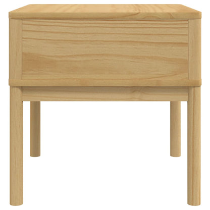 Tavolo per Lampada FLORO 55x55x54 cm Marrone Cera Legno di Pino | homemem39
