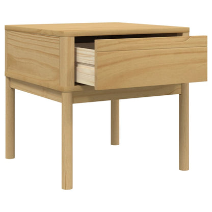 Tavolo per Lampada FLORO 55x55x54 cm Marrone Cera Legno di Pino | homemem39