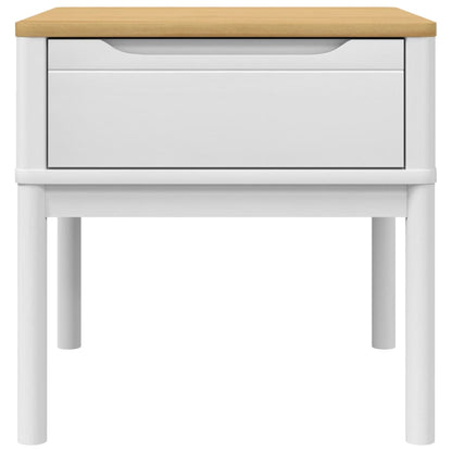 Tavolo per Lampada FLORO Bianco 55x55x54 cm Legno di Pino | homemem39