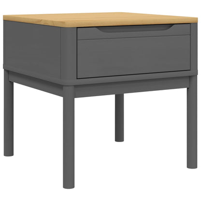 Tavolo per Lampada FLORO Grigio 55x55x54 cm Legno Massello Pino | homemem39