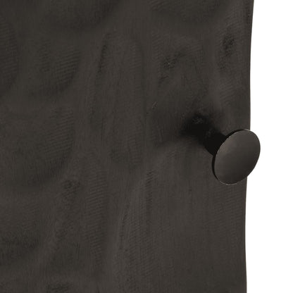 Comodino Nero 40x30x50 cm in Legno Massello di Mango e Ferro | homemem39