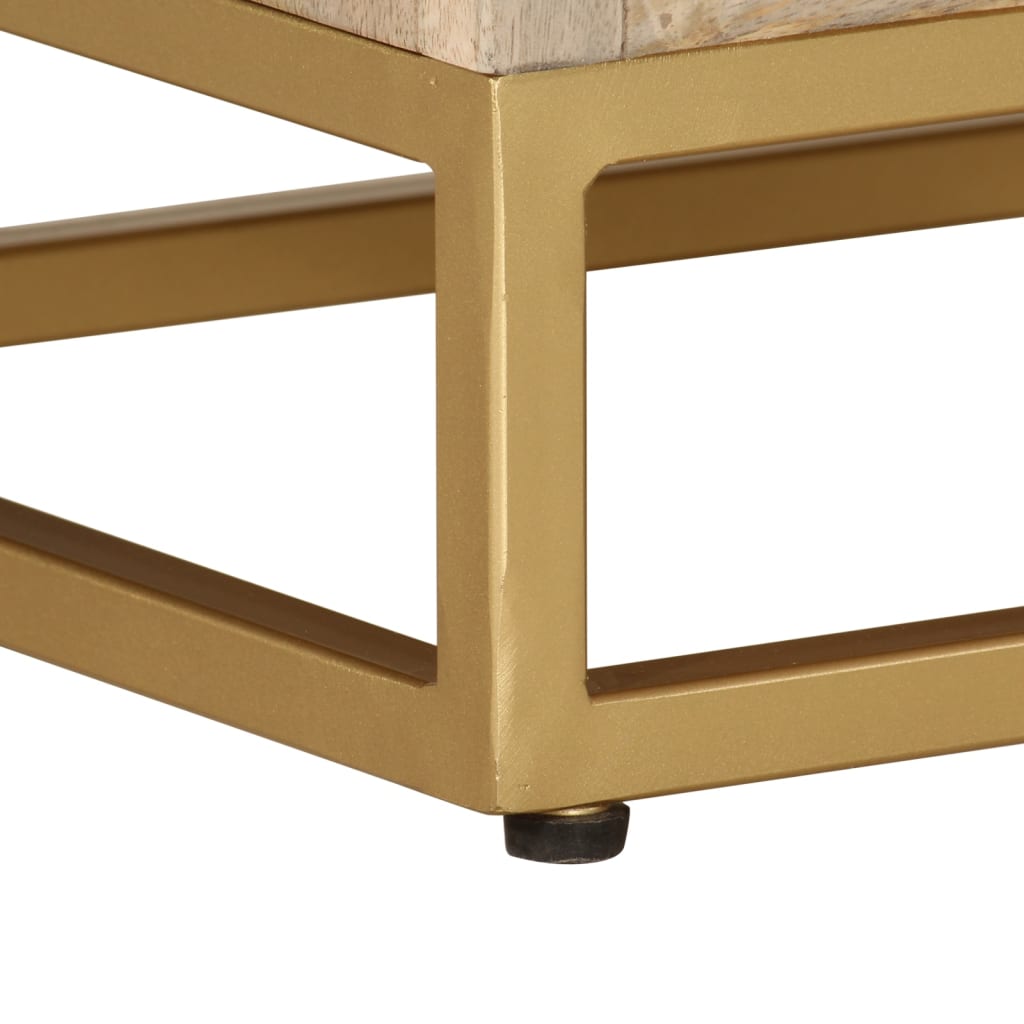 Mobile Porta TV 110x30x40 cm in Legno Massello di Mango e Ferro - homemem39