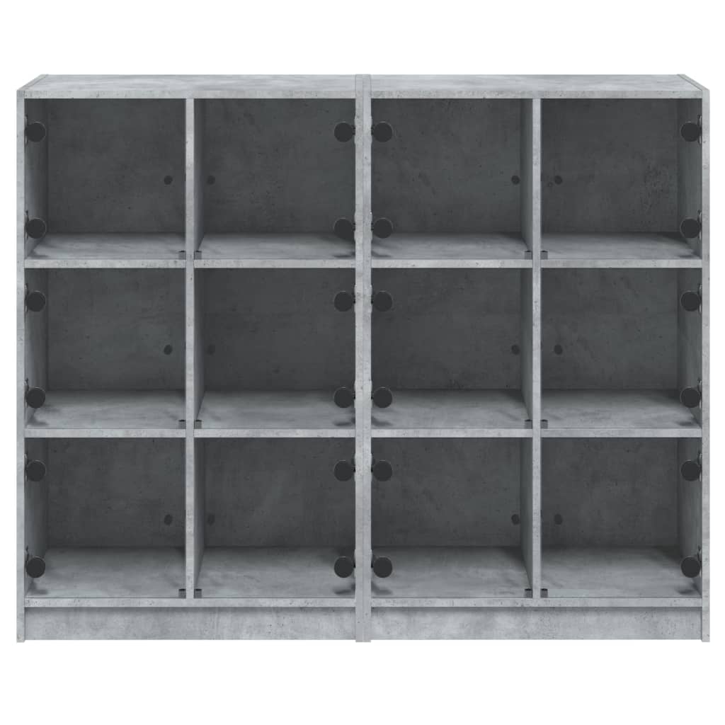 Libreria Ante Grigio Cemento 136x37x109 cm in Legno Multistrato - homemem39