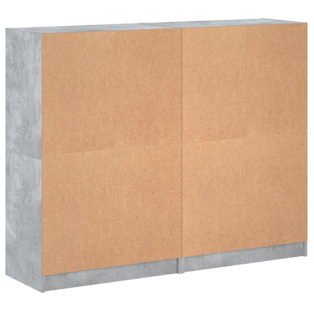 Libreria Ante Grigio Cemento 136x37x109 cm in Legno Multistrato - homemem39