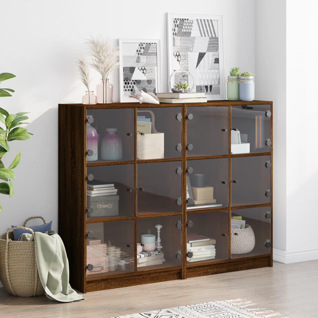 Libreria Ante Rovere Marrone 136x37x109 cm in Legno Multistrato - homemem39