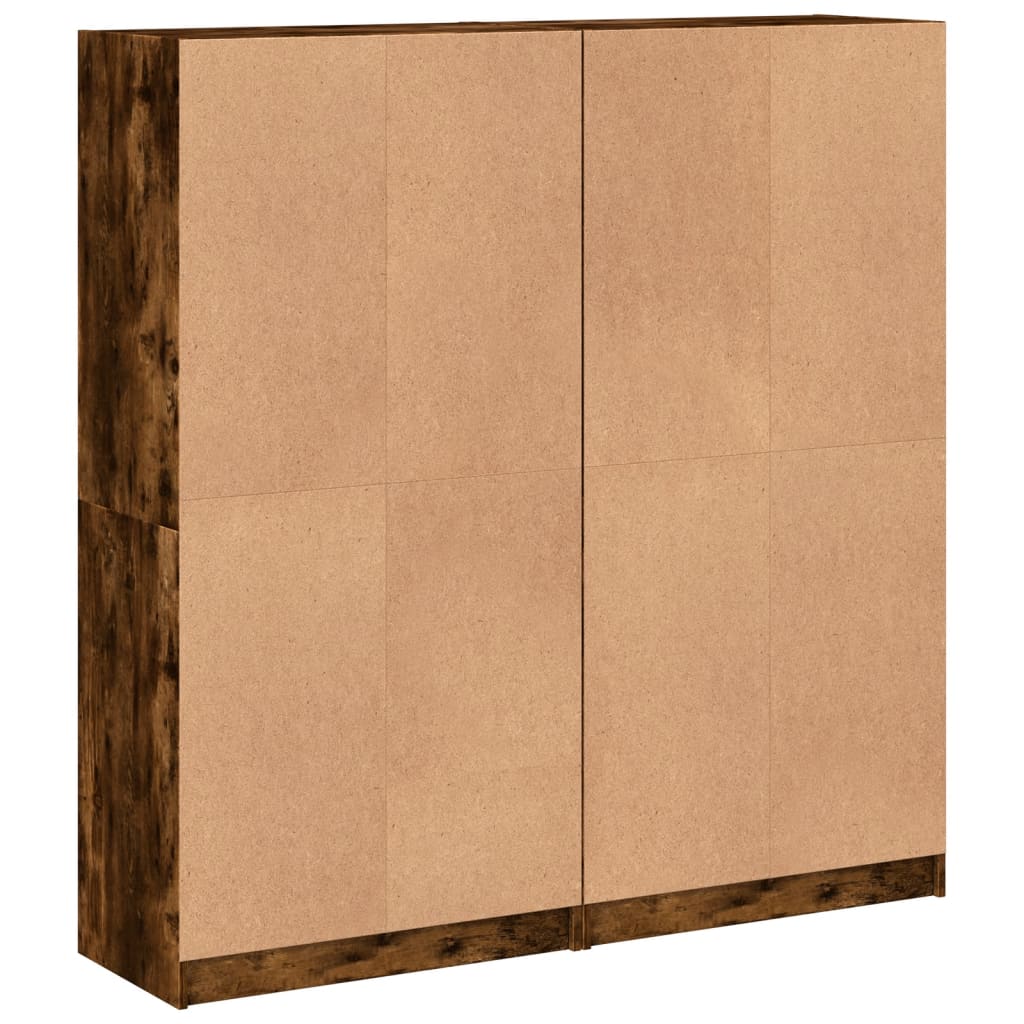 Libreria Ante Rovere Fumo 136x37x142 cm in Legno Multistrato - homemem39