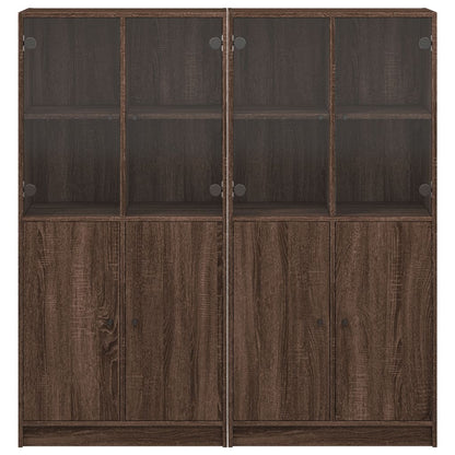 Libreria Ante Rovere Marrone 136x37x142 cm in Legno Multistrato - homemem39
