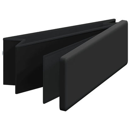 Panca Portaoggetti Pieghevole Nera in PVC | homemem39