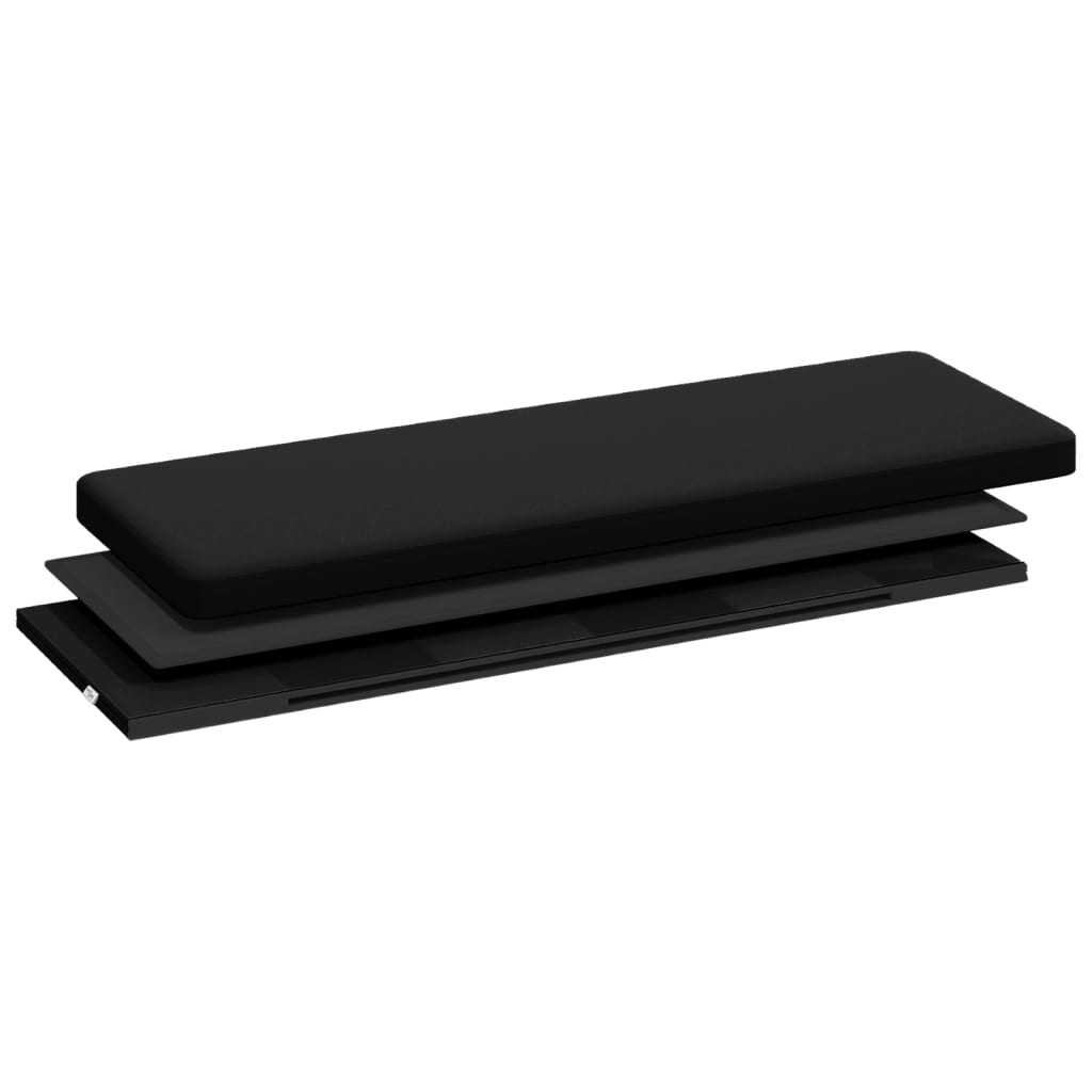 Panca Portaoggetti Pieghevole Nera in PVC | homemem39