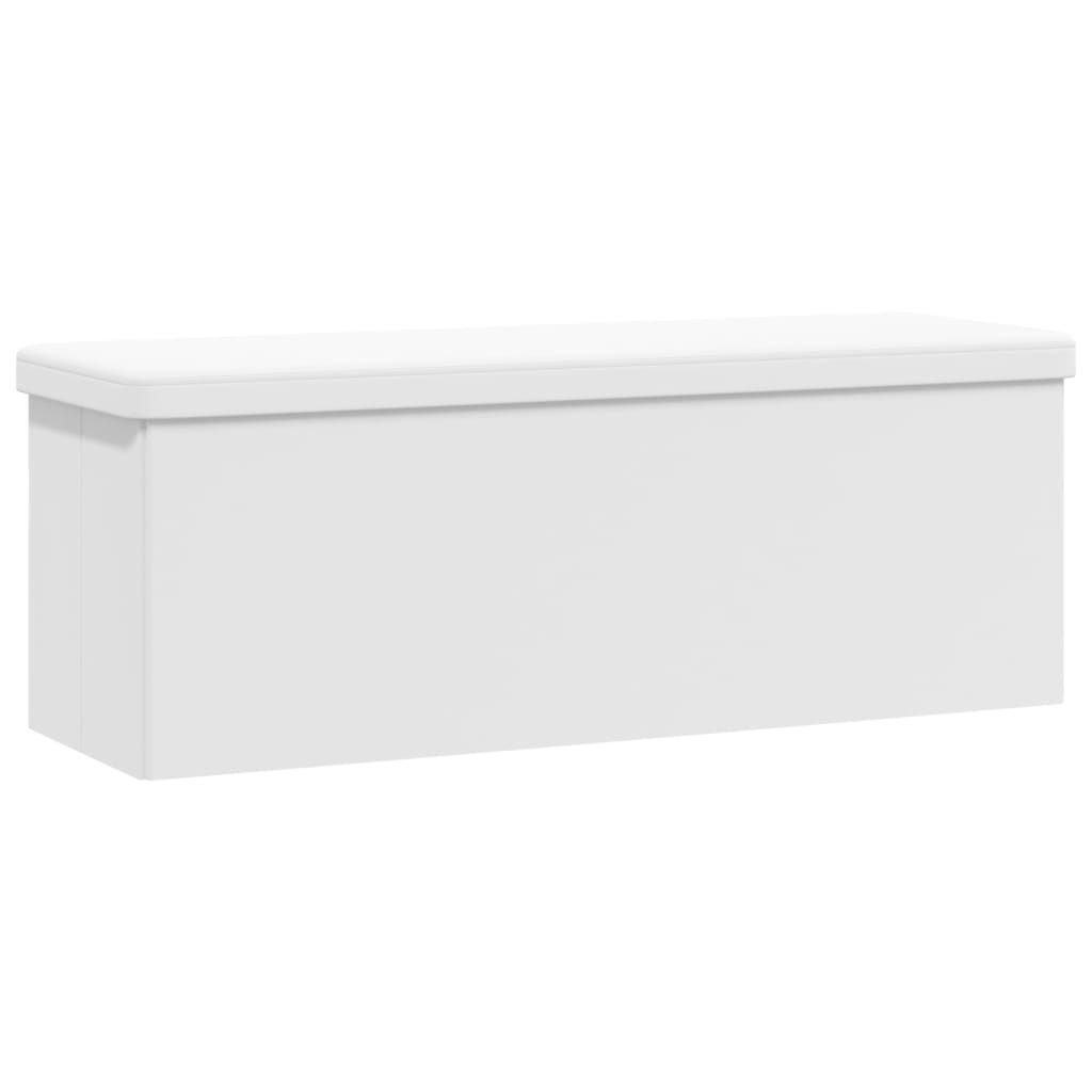 Panca Portaoggetti Pieghevole Bianca in PVC | homemem39