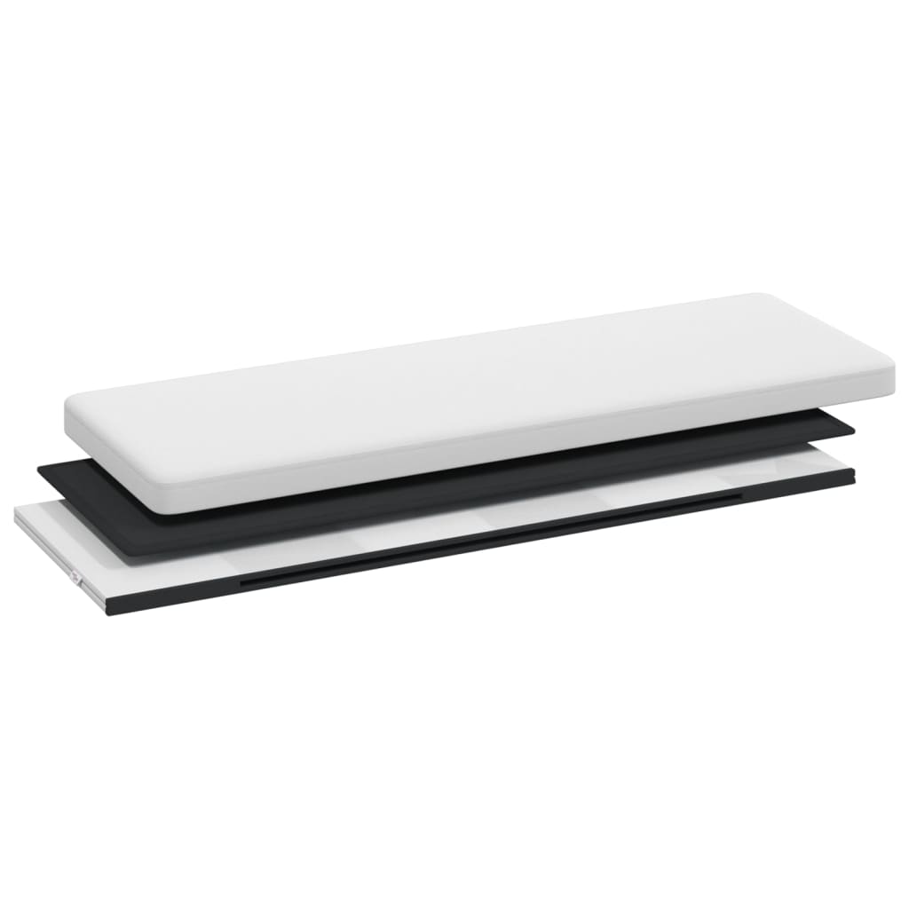 Panca Portaoggetti Pieghevole Bianca in PVC | homemem39
