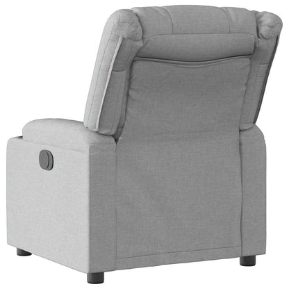 Poltrona Elettrica Reclinabile Grigio Chiaro in Tessuto | homemem39