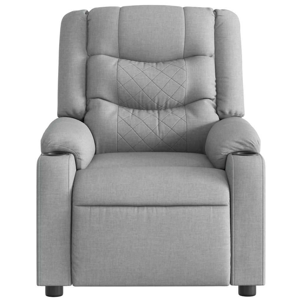 Poltrona Elettrica Reclinabile Grigio Chiaro in Tessuto | homemem39