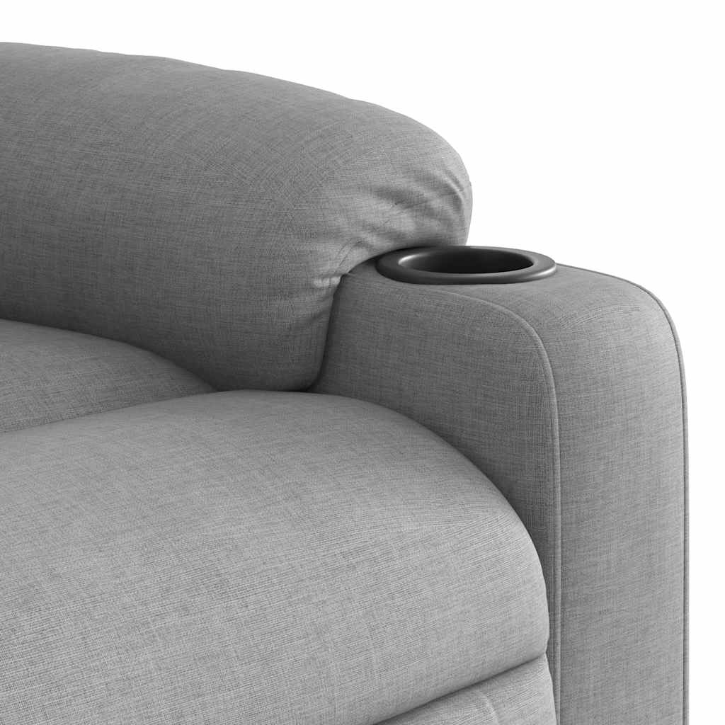 Poltrona Elettrica Reclinabile Grigio Chiaro in Tessuto | homemem39