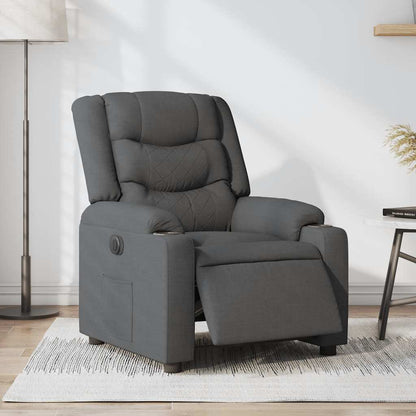 Poltrona Elettrica Reclinabile Grigio Scuro in Tessuto | homemem39