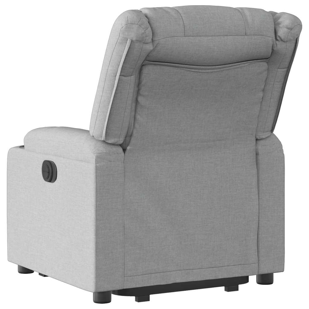 Poltrona Alzapersona Reclinabile Grigio Chiaro in Tessuto | homemem39