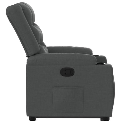 Poltrona Alzapersona Reclinabile Grigio Scuro in Tessuto | homemem39