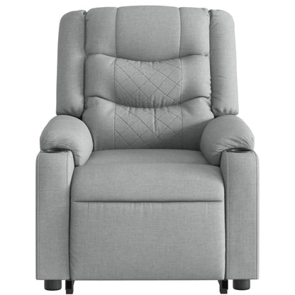 Poltrona Alzapersona Massaggi Reclinabile Grigio Chiaro Tessuto | homemem39