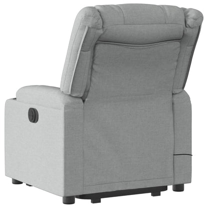 Poltrona Alzapersona Massaggi Elettrica Grigio Chiaro Tessuto | homemem39