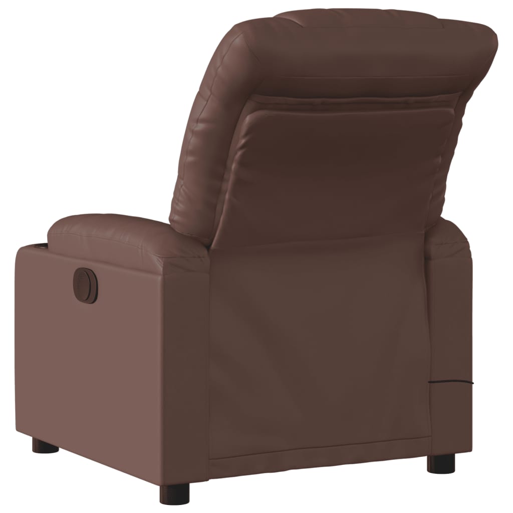 Poltrona Massaggiante Elettrica Marrone in Similpelle | homemem39