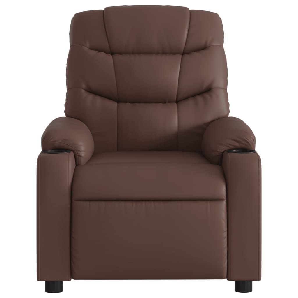 Poltrona Massaggiante Elettrica Marrone in Similpelle | homemem39