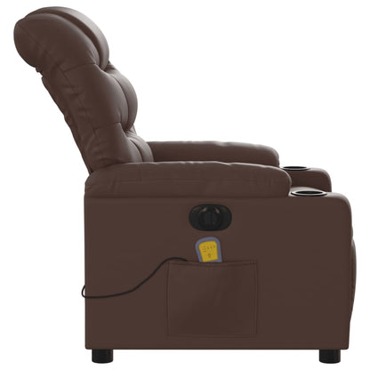 Poltrona Massaggiante Elettrica Marrone in Similpelle | homemem39