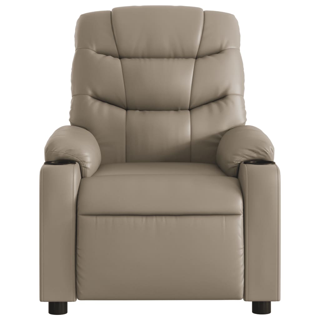 Poltrona Reclinabile Massaggio Elettrica Cappuccino Similpelle | homemem39