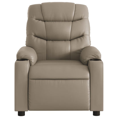 Poltrona Reclinabile Massaggio Elettrica Cappuccino Similpelle | homemem39