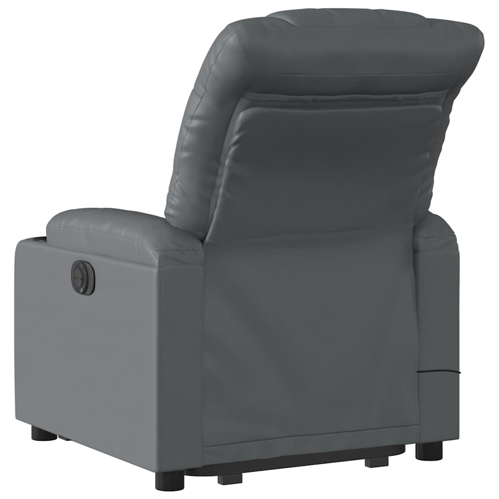 Poltrona Alzapersona Elettrica Reclinabile Grigio in Similpelle | homemem39