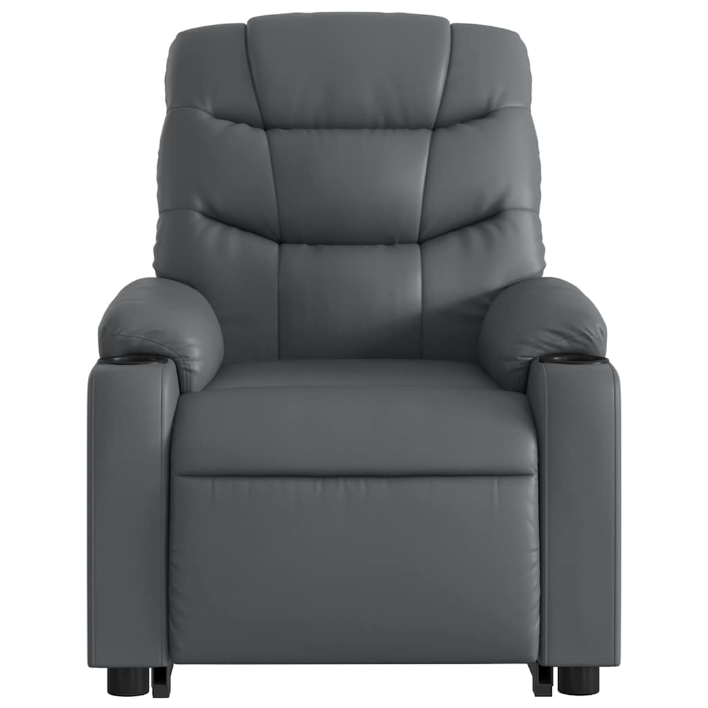 Poltrona Alzapersona Elettrica Reclinabile Grigio in Similpelle | homemem39