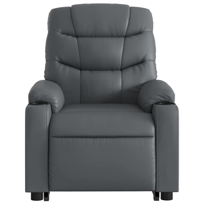Poltrona Alzapersona Elettrica Reclinabile Grigio in Similpelle | homemem39